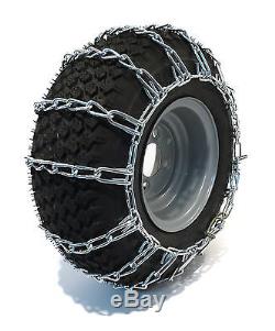 New PAIR 2 Link TIRE CHAINS 20x10.00x8 for John Deere Lawn Mower Tractor Rider