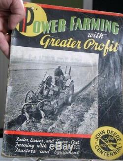 ORIGINAL 1937 John Deere Centennial Power Farming Magazine with Equipment TRACTORS