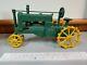 Old Vtg John Deere Cast Iron Tractor Toy Farm Vehicle Advertising Agriculture