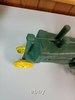 Old Vtg JOHN DEERE CAST IRON TRACTOR TOY FARM VEHICLE ADVERTISING Agriculture