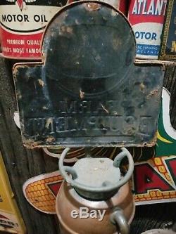 Old vintage John Deere Farm Equipment metal sign gas station barn tractor