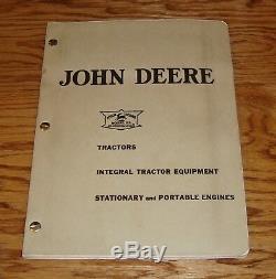 Original 1938 John Deere Tractor Equipment & Engine Dealer Sales Manual Brochure