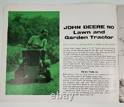 Original 1963 John Deere 110 Lawn Garden Tractor Sales Brochure 1st First Year