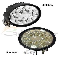 Oval 40W CREE led tractor work light For John Deere Massey Case New Holland x2