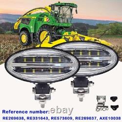 Oval LED Work Light for John Deere Forage Harvesters 8100-8800 Tractors 5R-9R