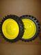 Pedal Tractor Wide Rear Tires And Rims Wheels Pair 2 3/4 Wide John Deere
