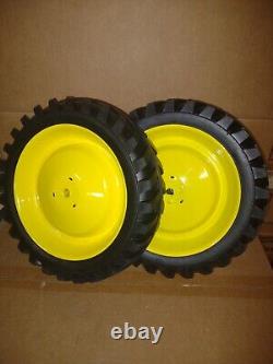 Pedal Tractor Wide Rear Tires And Rims Wheels pair 2 3/4 wide John Deere