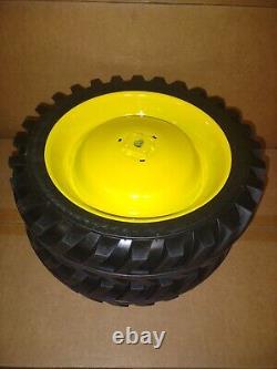 Pedal Tractor Wide Rear Tires And Rims Wheels pair 2 3/4 wide John Deere