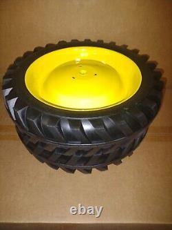 Pedal Tractor Wide Rear Tires And Rims Wheels pair 2 3/4 wide John Deere