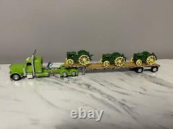 Peterbilt 389 With Step Deck And John Deere Tractors 1/64 Scale