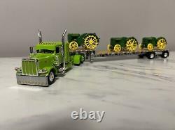 Peterbilt 389 With Step Deck And John Deere Tractors 1/64 Scale