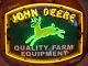 Rare New John Deere Quality Farm Equipment Tractor Dealer Real Neon Sign Light