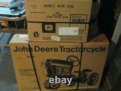 Rare Ertl John Deere Yellow Pedal Tractor & Trailer New In Boxes
