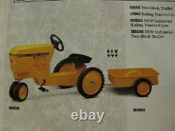 Rare Ertl John Deere Yellow Pedal Tractor & Trailer New In Boxes