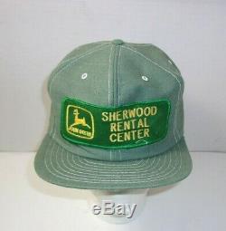 Rare John Deere Sherwood Farm Tractor Advertising Trucker Vintage Hat Cap