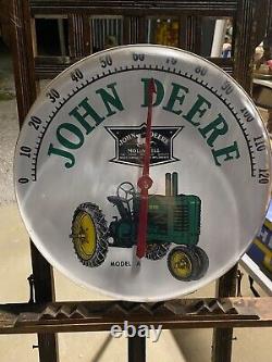 Rare! Vintage LARGE John Deere Tractors Thermometer 18 Working FARM FEED SEED