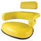 Seat 3-piece Set Vinyl Yellow Fits John Deere 4020 7700 4230 3020