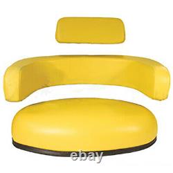 Seat 3-Piece Set Vinyl Yellow fits John Deere 4020 7700 4230 3020