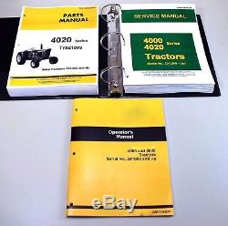 Service Manual Set For John Deere 4020 4000 Tractor Operators Tech Parts Catalog
