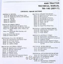 Service Manual Set For John Deere 4440 Tractor Parts Operators Owner Tech Repair