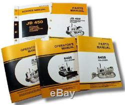 Service Manual Set For John Deere 450 Crawler Dozer Tractor Operators Parts