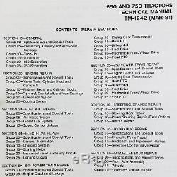 Service Manual Set For John Deere 650 750 Tractor Parts Catalog Tech Repair Book