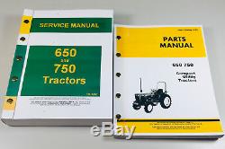 Service Manual Set For John Deere 650 750 Tractor Parts Catalog Technical Shop