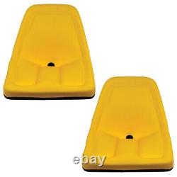 Set of 2 Yellow Seats Fits John Deere Fits JD Fits Gator AIP TM333YL