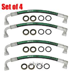 Set of 4 AW29374 5800psi Xtreme-Duty Hydraulic Hose Kit For John Deere Tractor