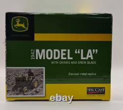 SpecCast John Deere 1942 Model LA With Chains and Snowblade Die-cast Model