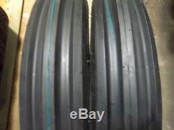 TWO 500X15,500-15,5.00X15,5.00-15 JOHN DEERE 3 Rib Tractor Tires withTubes