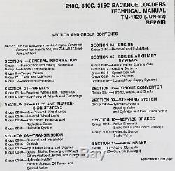 Technical Service Manual John Deere 210c 310c 315c Tractor Loader Backhoe