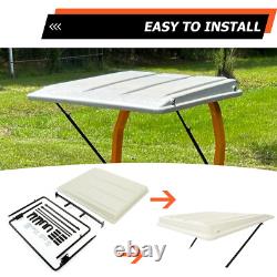 Top Canopy with Bracket For John Deere Compact Utility Tractors ROPS-White