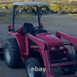 Top Canopy with Bracket For John Deere Compact Utility Tractors ROPS-White