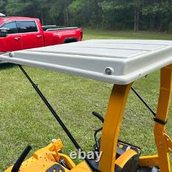 Top Canopy with Bracket For John Deere Compact Utility Tractors ROPS-White