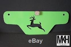 Tractor Weight / Front Tool Box Plate Sign with centre line clamp John Deere