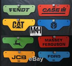 Tractor Weight / Front Tool Box Plate Sign with centre line clamp John Deere