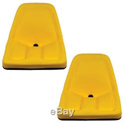Two Yellow Michigan Seats Made to Fit John Deere Gator Lawn Tractor