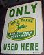 Vintage John Deere Only Used Here Farm Equipment Tractor Tin Sign Old Barn Green
