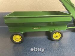 Vintage 1950's Ertl John Deere Farm Toy Tractor 60 with Picker & Wagon Restored