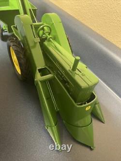 Vintage 1950's Ertl John Deere Farm Toy Tractor 60 with Picker & Wagon Restored