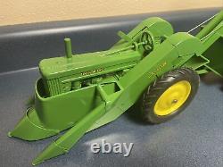 Vintage 1950's Ertl John Deere Farm Toy Tractor 60 with Picker & Wagon Restored