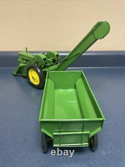 Vintage 1950's Ertl John Deere Farm Toy Tractor 60 with Picker & Wagon Restored