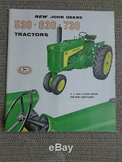 Vintage 1958 JOHN DEERE Tractors 530 630 730 Farm Equipment Sales Catalog Nice