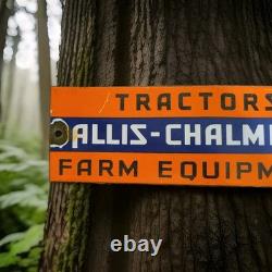 Vintage Allis-chalmers Porcelain Sign Tractors Farm Equipment John Deere Kubota
