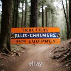 Vintage Allis-chalmers Porcelain Sign Tractors Farm Equipment John Deere Kubota