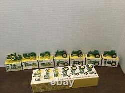 Vintage ERTL John Deere Evolution of Tractors #560 Set NIP 1892-1960 Miniature