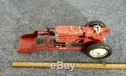 Vintage Earlie Tru-scale Tractor With Front Bucket Die Cast