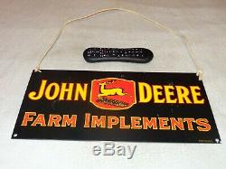 Vintage John Deere Farm Tractor Implement 17 Porcelain Metal Gasoline Oil Sign