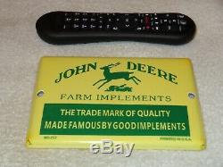 Vintage John Deere Fram Implements Tractors 7 Porcelain Metal Gasoline Oil Sign